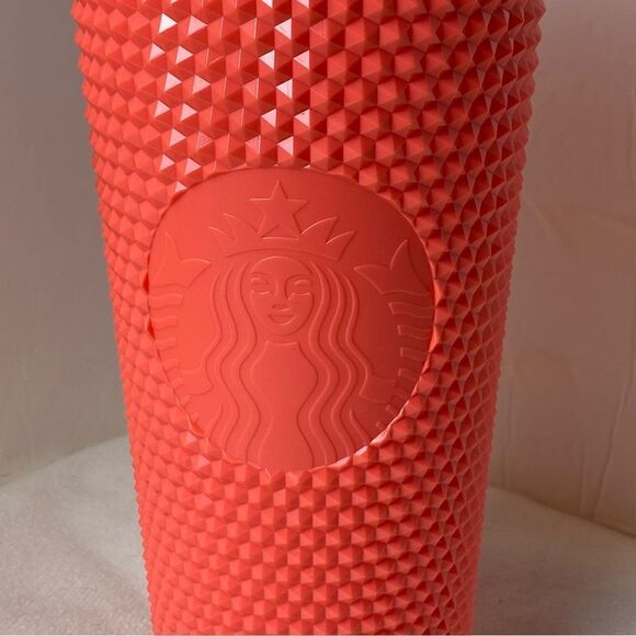 Starbucks Dragonfruit Pink Studded Tumbler Yellow Straw New W/Tags - Picture 2 of 5